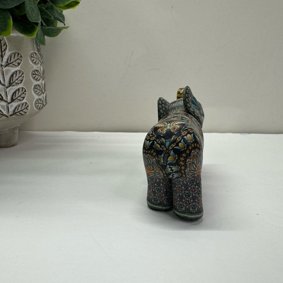 Jon Anderson Signed FIMO Creations Polymer Clay Elephant 2010 Figure - Picture 6 of 8